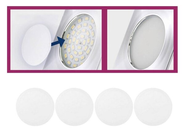 Briloner 7224-040 - SADA 4x Difúzor pre podhľadové svietidlá pr. 69 mm
