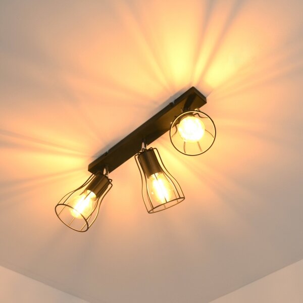 LED Bodové svietidlo TUBE II 3xE27/15W/230V čierna