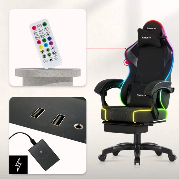 Herná stolička Force 3.7 RGB Black