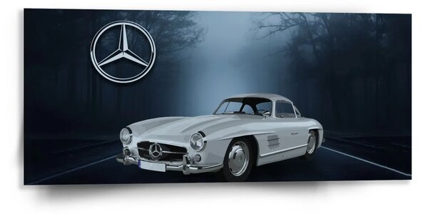 Sablio Obraz Mercedes-Benz 300 SL V lese - 110x50 cm