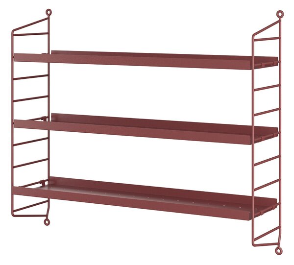 Policový systém String Pocket Metal, Oxtorgsröd – String