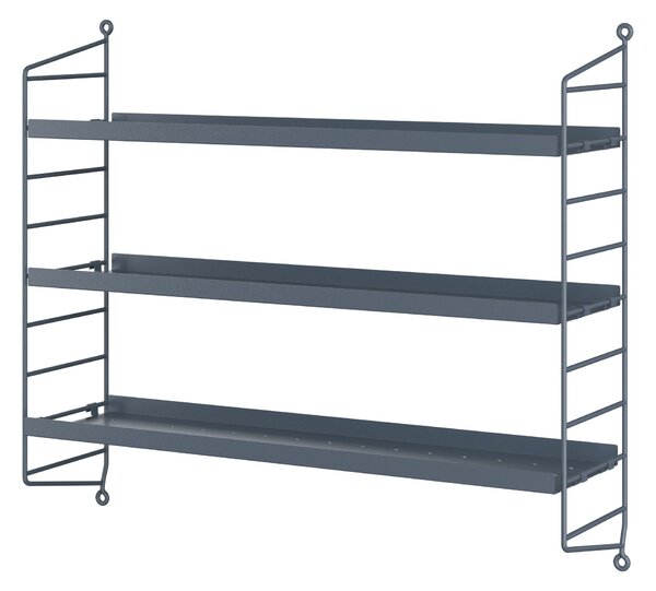 Policový systém String Pocket Metal, Sergelgrå – String