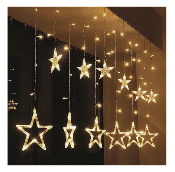 Brilagi - LED Vianočný vonkajší záves 77xLED/3xAA/USB 1,8m IP44 teplá biela