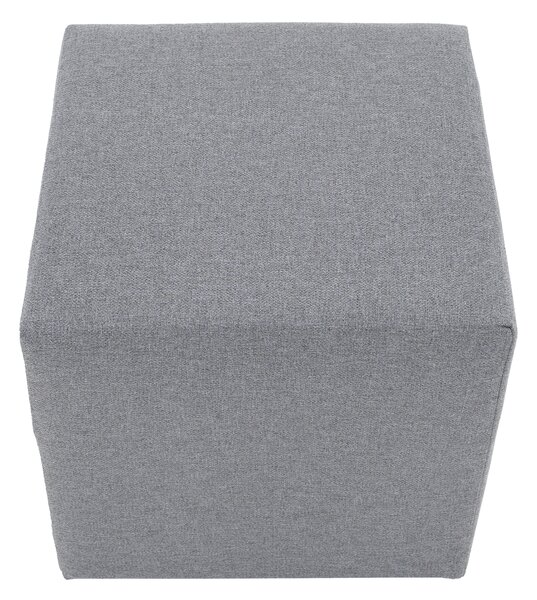 KONDELA Taburet, látka Twist, sivá, REGOR