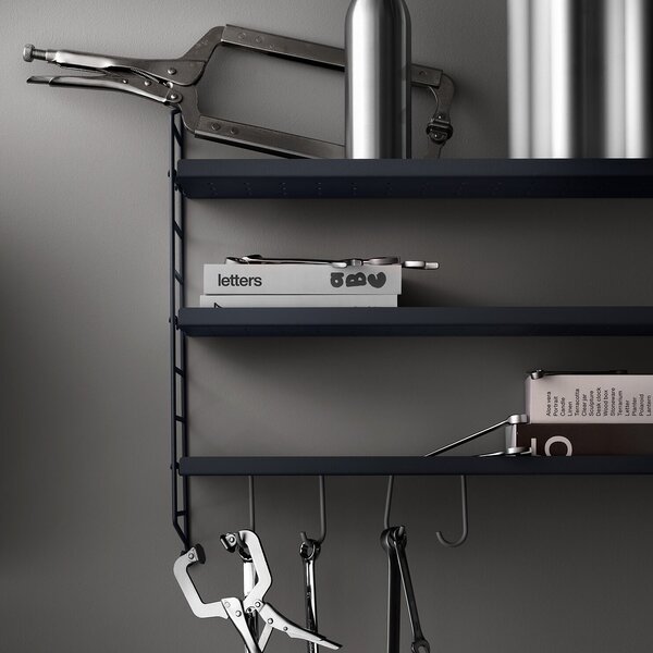 Policový systém String Pocket Metal, Sergelgrå – String