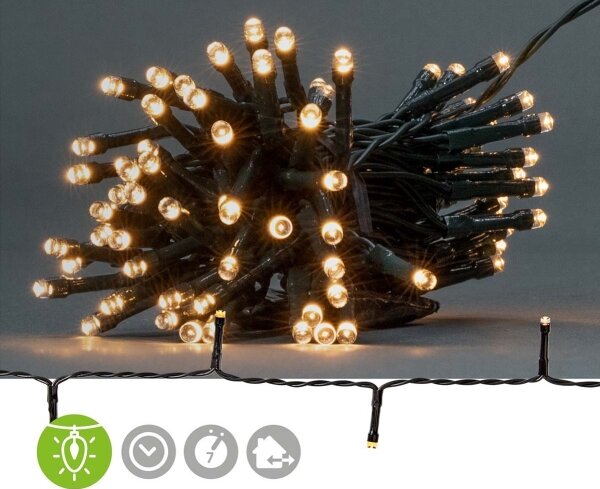 Nedis CLBO48 - LED reťaz 48xLED/7 funkcií/3xAA 4,1m IP44 teplá biela