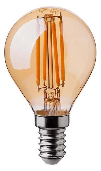LED Žiarovka FILAMENT AMBER P45 E14/4W/230V 2200K