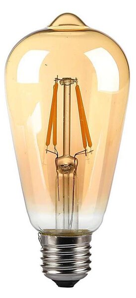 LED Žiarovka FILAMENT AMBER ST64 E27/8W/230V 2200K