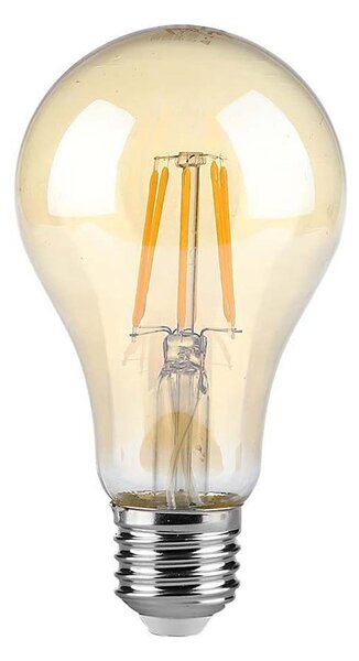 LED Žiarovka FILAMENT AMBER A67 E27/10W/230V 2200K