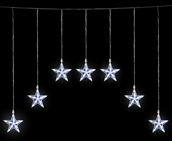 Aigostar - LED Vonkajší reťaz 70xLED/230V 1,2x1m IP44 studená biela hviezdy