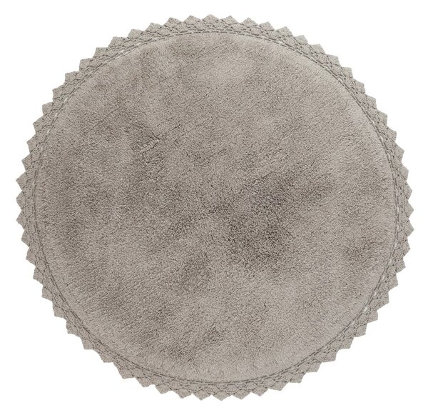 Sivý prateľný okrúhly koberec ø 110 cm Perla - Nattiot