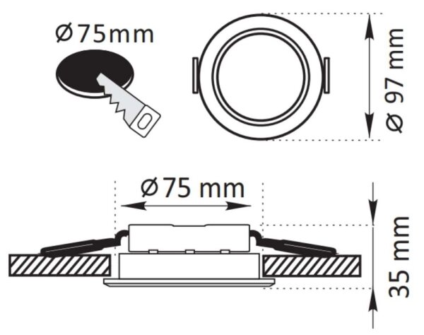 LED Podhľadové svietidlo ZOE LED/4,8W/230V biela