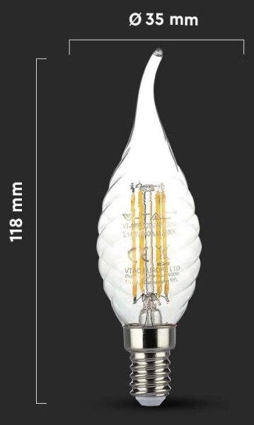 LED Žiarovka FILAMENT E14/4W/230V 3000K