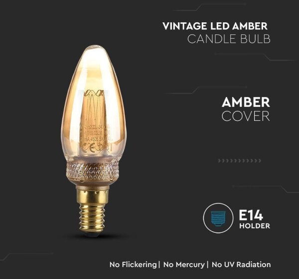 LED Žiarovka FILAMENT E14/2W/230V 1800K Art Edition