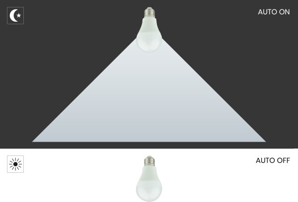 LED Žiarovka so senzorom súmraku A60 E27/9W/230V 3000K
