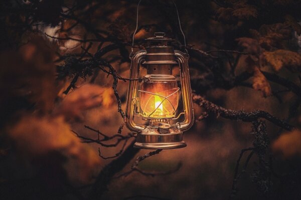 Brilagi - Petrolejová lampa LANTERN 28 cm medená