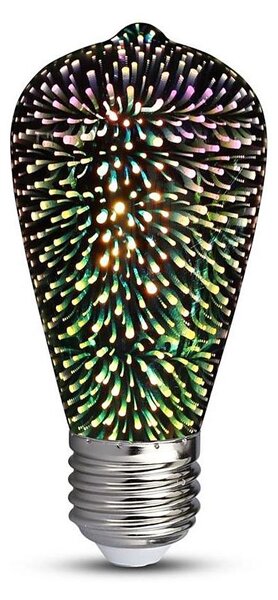 LED 3D Dekoračná žiarovka FILAMENT ST64 E27/3W/230V 3000K
