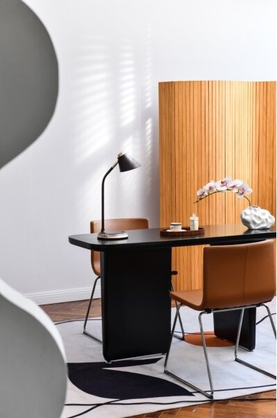 Immax 08971L - LED Stmievateľná stolná lampa FINCH LED/9W/12/230V hnedá/zlatá