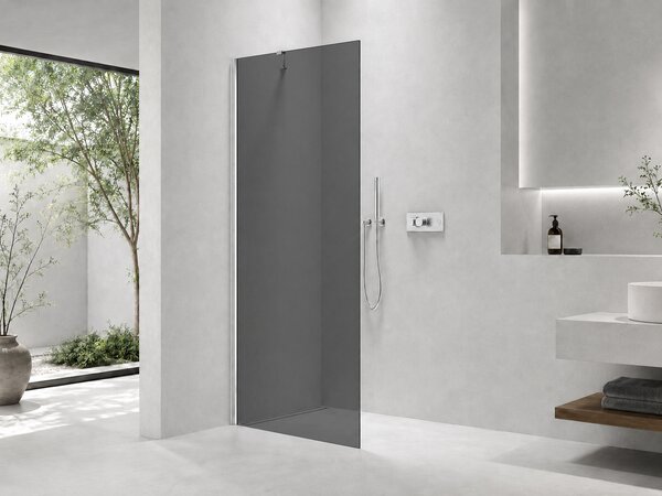 CERANO - Sprchová zástena Walk-in Onyx YL/P - 8 mm - chróm, grafitové sklo - 80x200 cm
