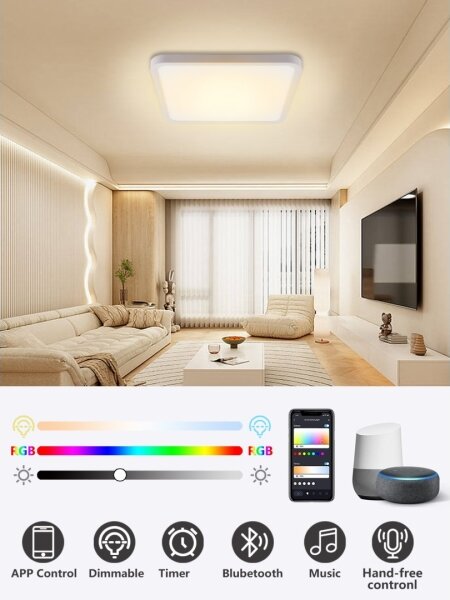 Immax NEO 07168-W40-LED RGB+CCT Stmievateľné svietidlo 50W/230V Wi-Fi Tuya biela+DO