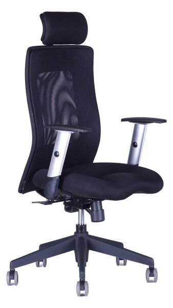 Kancelárska stolička na kolieskach Office Pro CALYPSO XL SP1 - s podrúčkami a podhlavníkom Čierna 1111