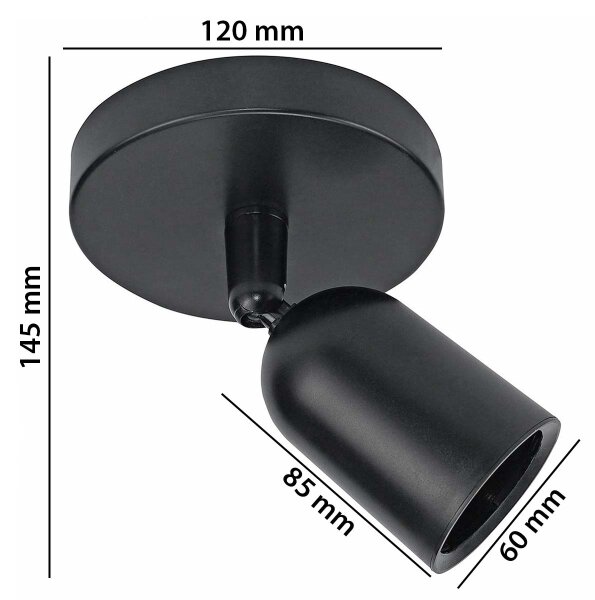 Bodové svietidlo SOLIS 1xGU10/6W/230V čierna