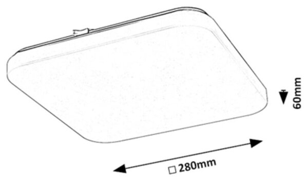 Rabalux 71107 - LED Stropné svietidlo VENDEL LED/12W/230V 3000K 28x28 cm