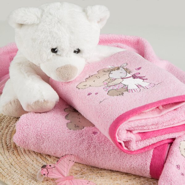 DETSKÝ BAVLNENÝ UTERÁK BABY43 SADA 6KS 50X90 CM RUŽOVÁ