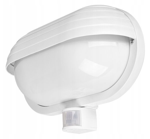 HADEX RIO vonkajšie nástenné svietidlo so senzorom 1xE27/60W/230V/IP44, biela farba