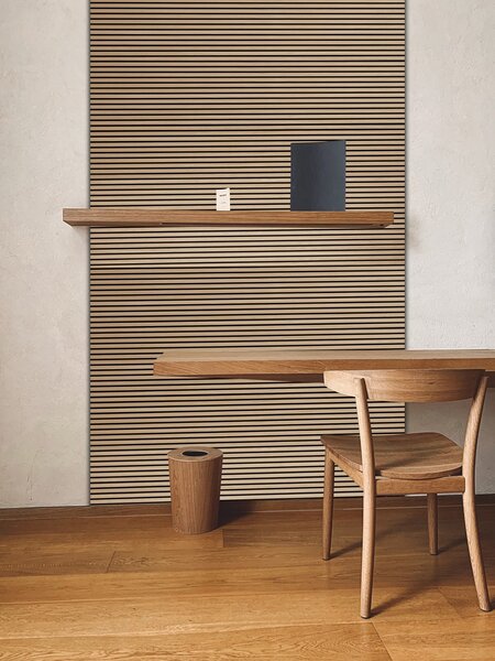 Drevený akustický panel, 2400 x 600 mm, B2BP002, breza
