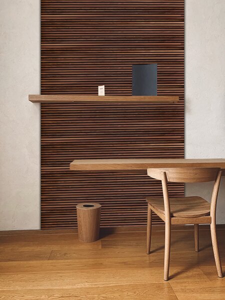 Drevený akustický panel, 2400 x 600 mm, B2BP007, orech