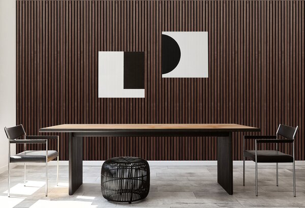 Drevený akustický panel, 2400 x 600 mm, B2BP007, orech