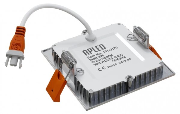 APLED - LED Kúpeľňové podhľadové svietidlo SQUARE LED/3W/230V IP41 85x85 mm