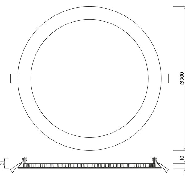 APLED - LED Kúpeľňové podhľadové svietidlo RONDO LED/24W/230V IP41 300 mm