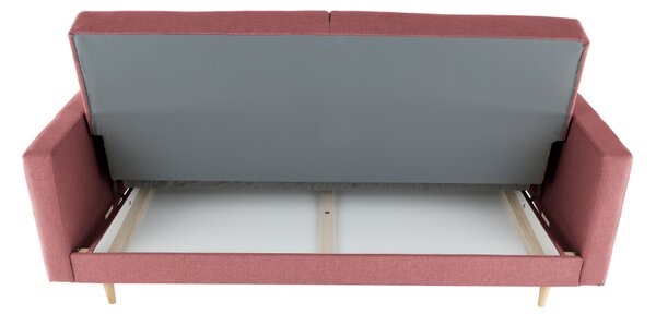 KONDELA Celočalunený 3-sed, látka staroružová, AMEDIA