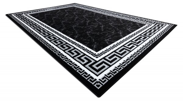 Dywany Łuszczów , Kusový koberec Gloss 2813 87 greek black/grey, 280x370, čiernobiela, chodba / predsieň