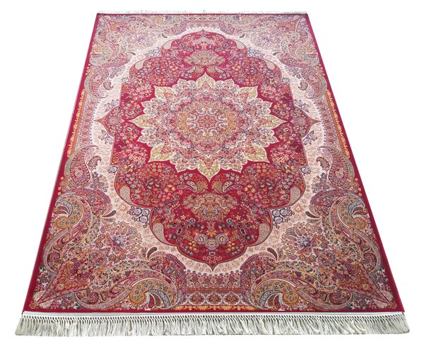 DY Prémiový koberec s exkluzívnym vzorom Pers 10 - červená Rozmer: 150x230 cm