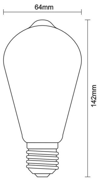 LED Žiarovka FILAMENT ST64 E27/12W/230V 4000K