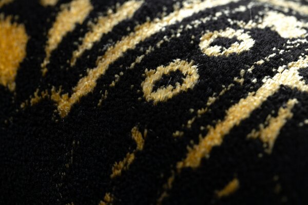 Dywany Łuszczów , AKCIA: 200x290 cm Kusový koberec Gloss 408C 86 glamour black/gold, čierna, chodba / predsieň