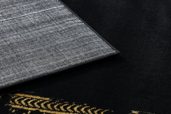 Dywany Łuszczów , AKCIA: 200x290 cm Kusový koberec Gloss 408C 86 glamour black/gold, čierna, chodba / predsieň