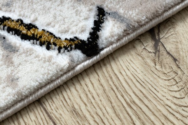 Dywany Łuszczów , Kusový koberec Gloss 529A 53 3D mramor ivory/beige, 80x150, béžová, kancelária