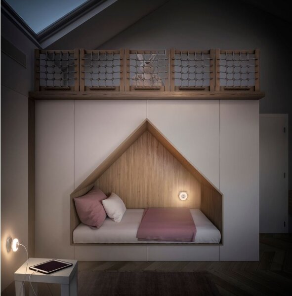 Ledvance - LED Orientačné svietidlo do zásuvky s USB LUNETTA LED/15W/230V