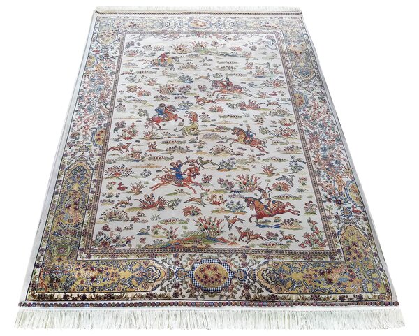 DY Hodvábny exkluzívny koberec Qum Silk 10 - krémová Rozmer: 160x230 cm