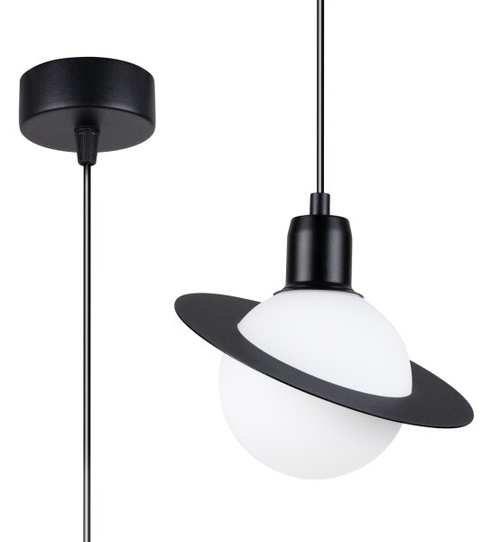 Sollux SL.1358 - Luster na lanku HYPERION 1xG9/8W/230V čierna