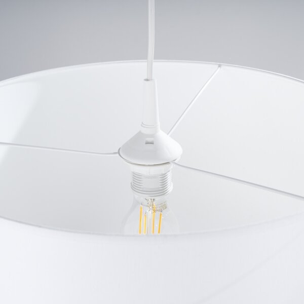 Sollux SL.1404 - Luster na lanku NOVA 1xE27/15W/230V pr. 40 cm biela