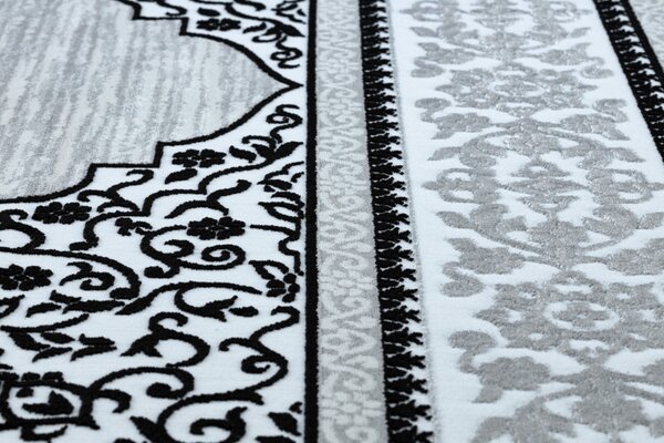 Dywany Łuszczów , AKCIA: 80x150 cm Kusový koberec Gloss 8490 52 Ornament ivory/grey, šedá, chodba / predsieň