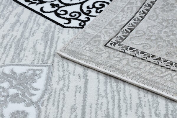 Dywany Łuszczów , AKCIA: 80x150 cm Kusový koberec Gloss 8490 52 Ornament ivory/grey, šedá, chodba / predsieň