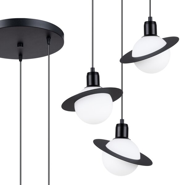 Sollux SL.1359 - Luster na lanku HYPERION 3xG9/8W/230V čierna