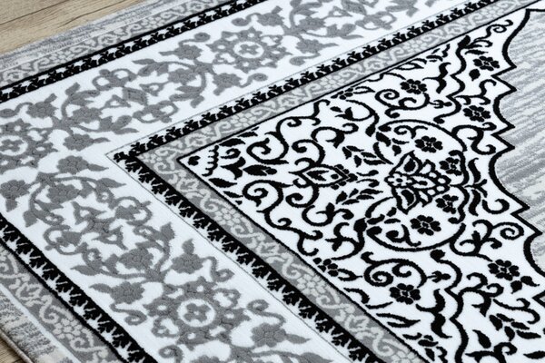 Dywany Łuszczów , AKCIA: 80x150 cm Kusový koberec Gloss 8490 52 Ornament ivory/grey, šedá, chodba / predsieň