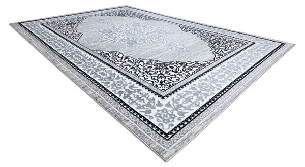Dywany Łuszczów , AKCIA: 80x150 cm Kusový koberec Gloss 8490 52 Ornament ivory/grey, šedá, chodba / predsieň